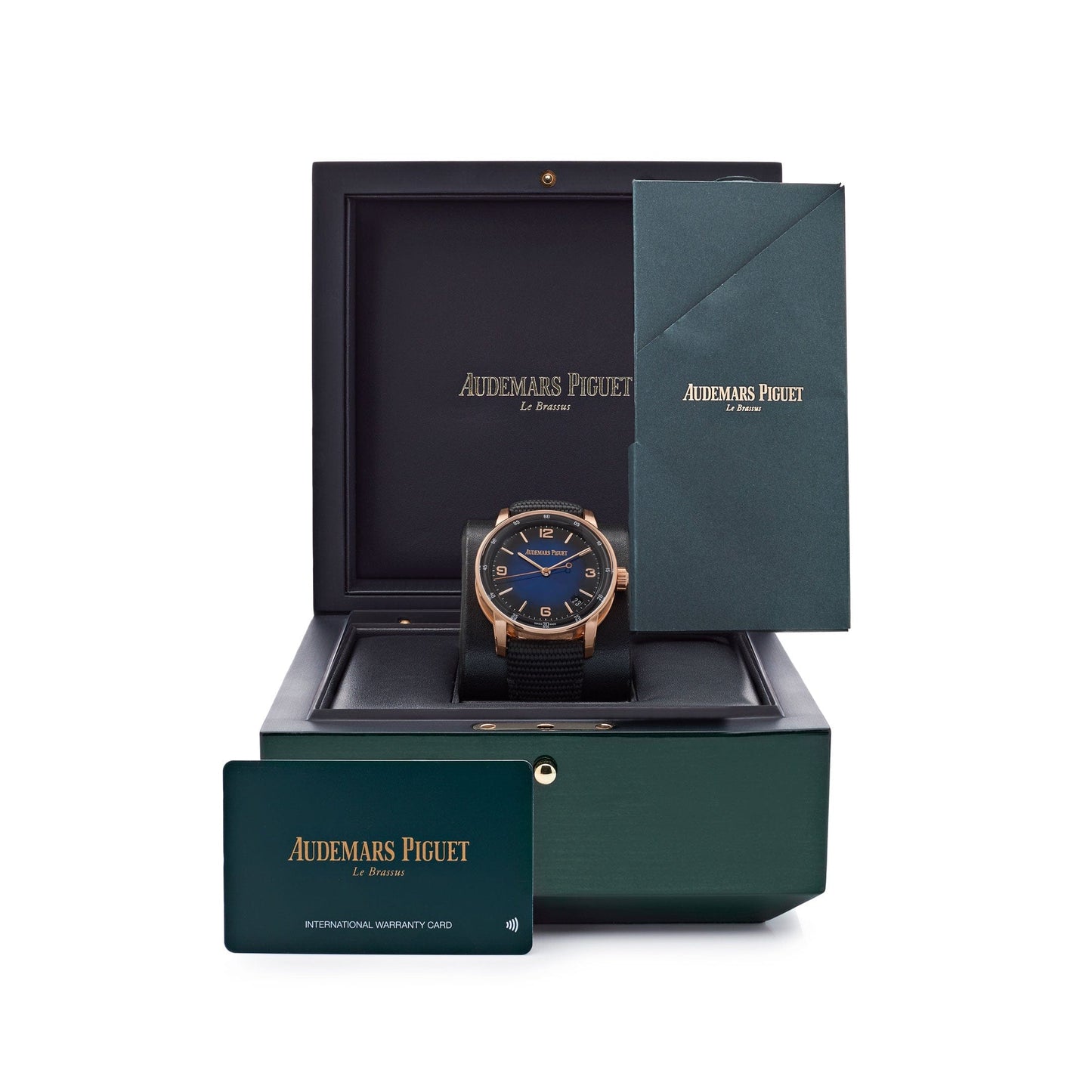 Audemars Piguet Code 11.59 15210OR.OO.A028CR.01 Rose Gold Smoked Lacquered Blue Dial