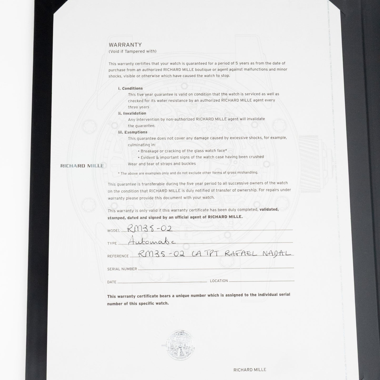 Richard Mille RM 35-02 Rafael Nadal Carbon TPT (2017)