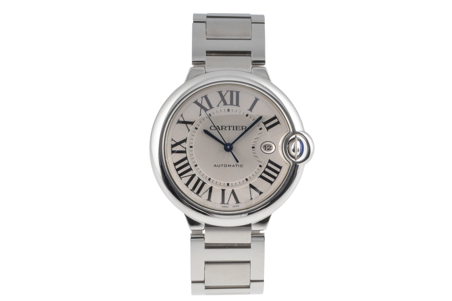 Cartier Ballon Bleu De Cartier Automatik Stahl Herrenuhr Ref. W69012Z4 B&P 2011 [2503754]