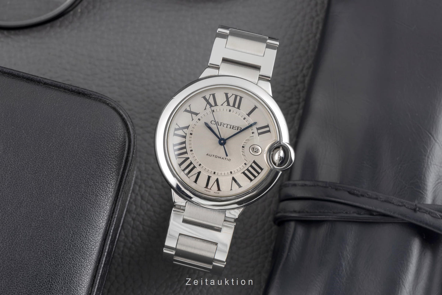 Cartier Ballon Bleu De Cartier Automatik Stahl Herrenuhr Ref. W69012Z4 B&P 2011 [2503754]