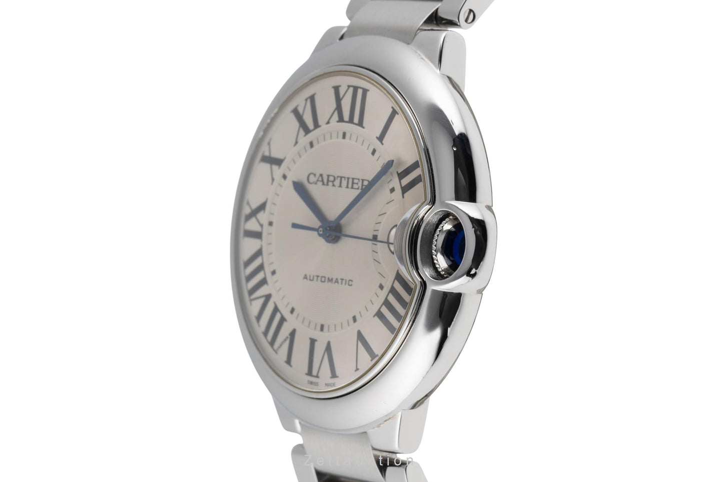 Cartier Ballon Bleu De Cartier Automatik Stahl Herrenuhr Ref. W69012Z4 B&P 2011 [2503754]