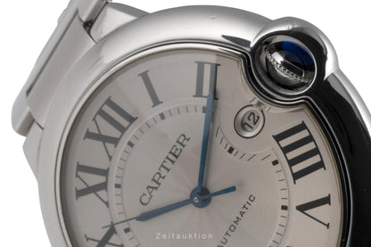 Cartier Ballon Bleu De Cartier Automatik Stahl Herrenuhr Ref. W69012Z4 B&P 2011 [2503754]