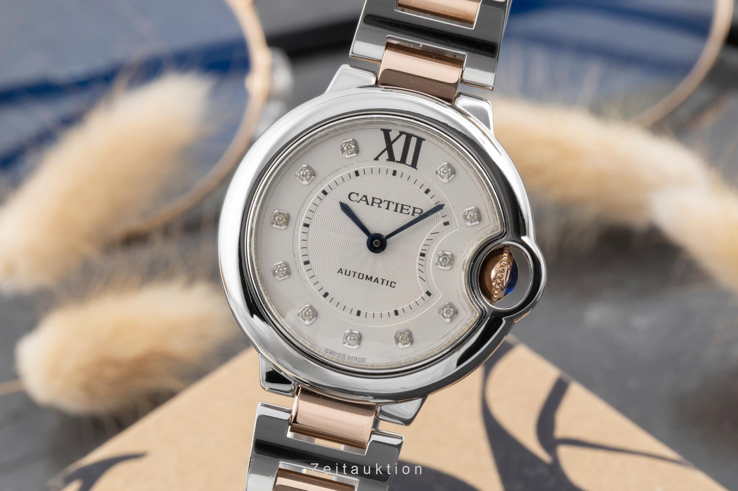 Cartier Bollon Bleu Diamant Zifferblatt Stahl Gold Automatik Ref. WE902044  [2506108]