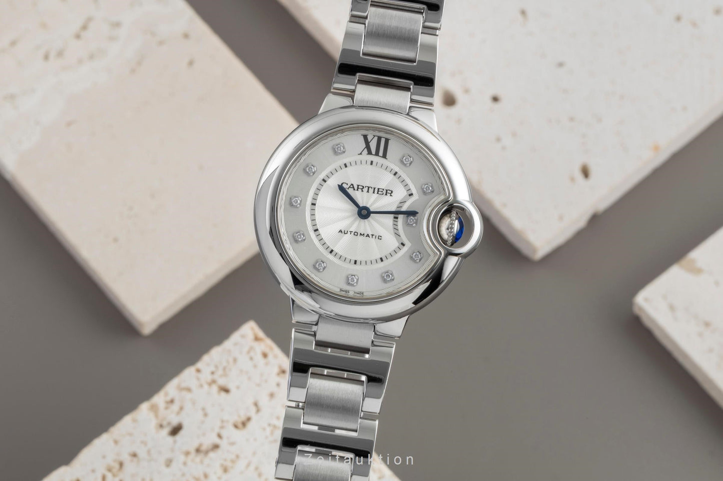 Cartier Bollon Bleu Diamant Zifferblatt Stahl Gold Automatik Ref. WE902074 [2506111]