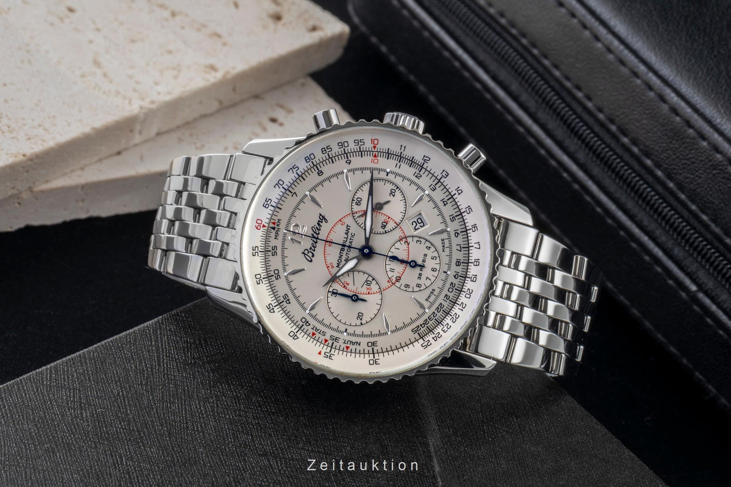 Breitling Montbrillant Chronograph Stahl Automatik Herrenuhr