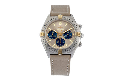 Breitling Callisto Chronograph Stahl vergoldet Handaufzug Herrenuhr