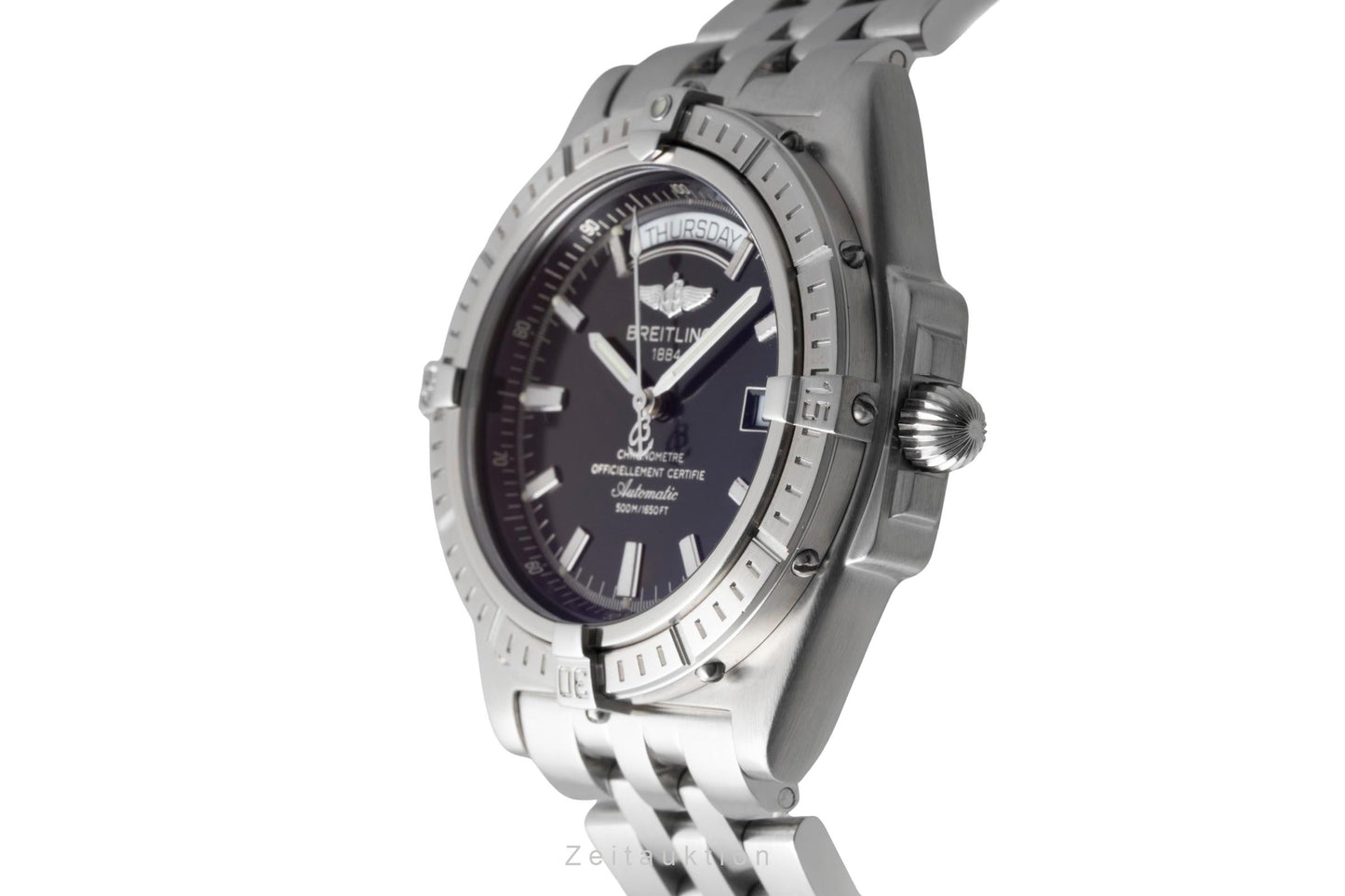 Breitling Headwind Day-Date Automatik Edelstahl Herrenuhr