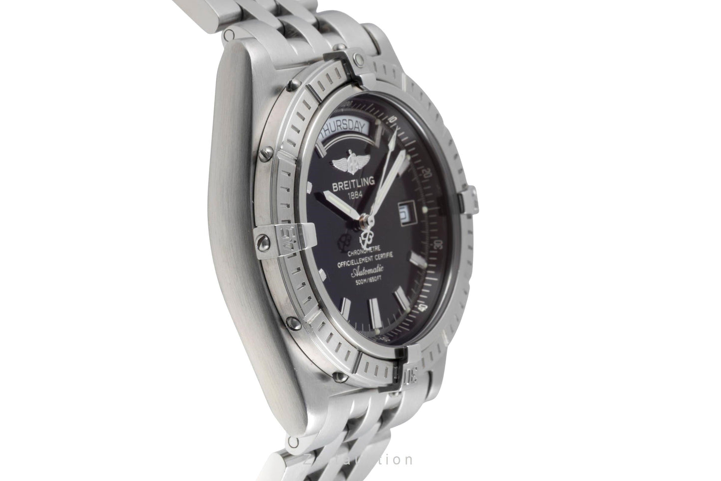 Breitling Headwind Day-Date Automatik Edelstahl Herrenuhr