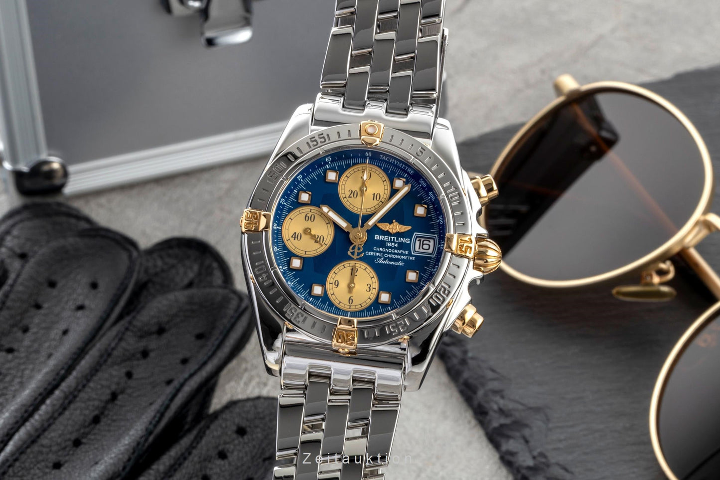 Breitling Cockpit Chronograph Stahl / Gold Automatik