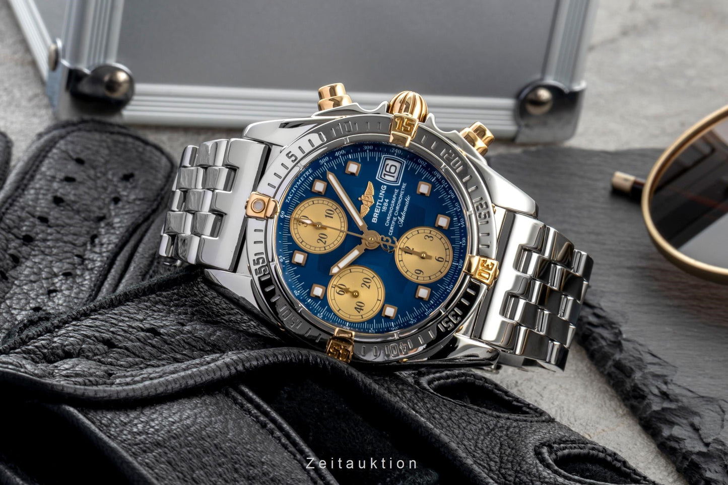Breitling Cockpit Chronograph Stahl / Gold Automatik