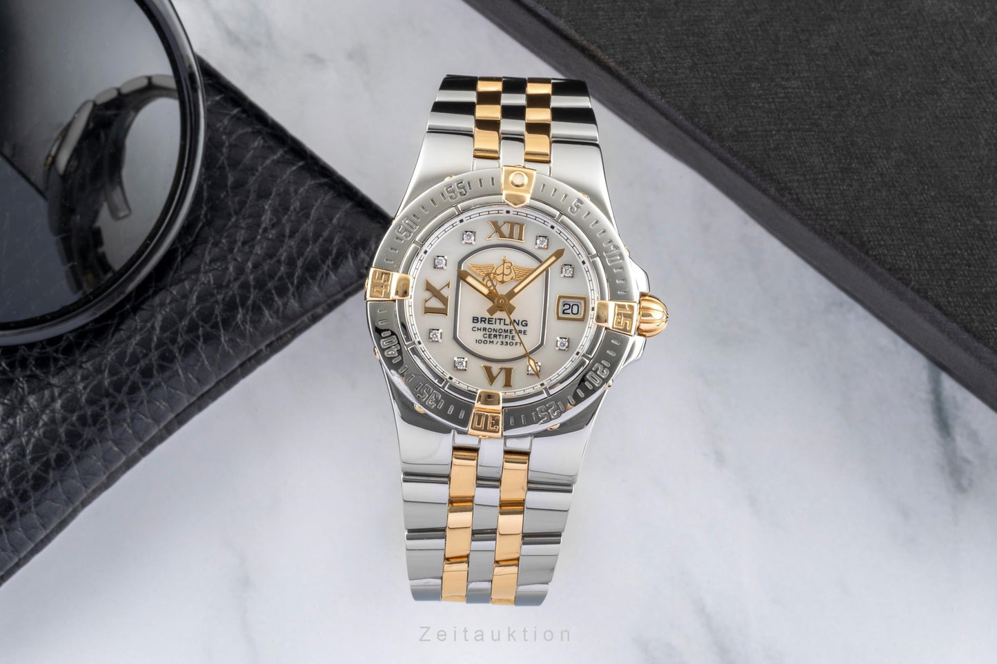 Breitling Starliner Edelstahl / Gold Quarz MOP Dial Diamonds Damen