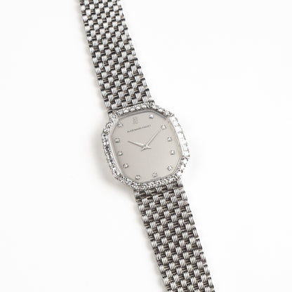 Audemars Piguet Cobra Vintage 'Ladies' White Gold Silver Diamond Dial Diamond Bezel