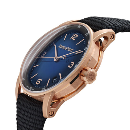 Audemars Piguet Code 11.59 15210OR.OO.A028CR.01 Rose Gold Smoked Lacquered Blue Dial