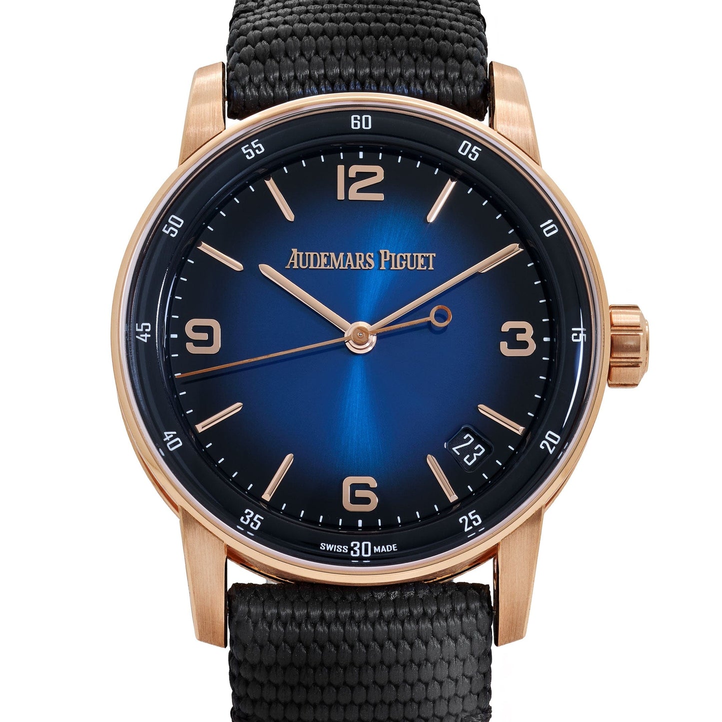 Audemars Piguet Code 11.59 15210OR.OO.A028CR.01 Rose Gold Smoked Lacquered Blue Dial