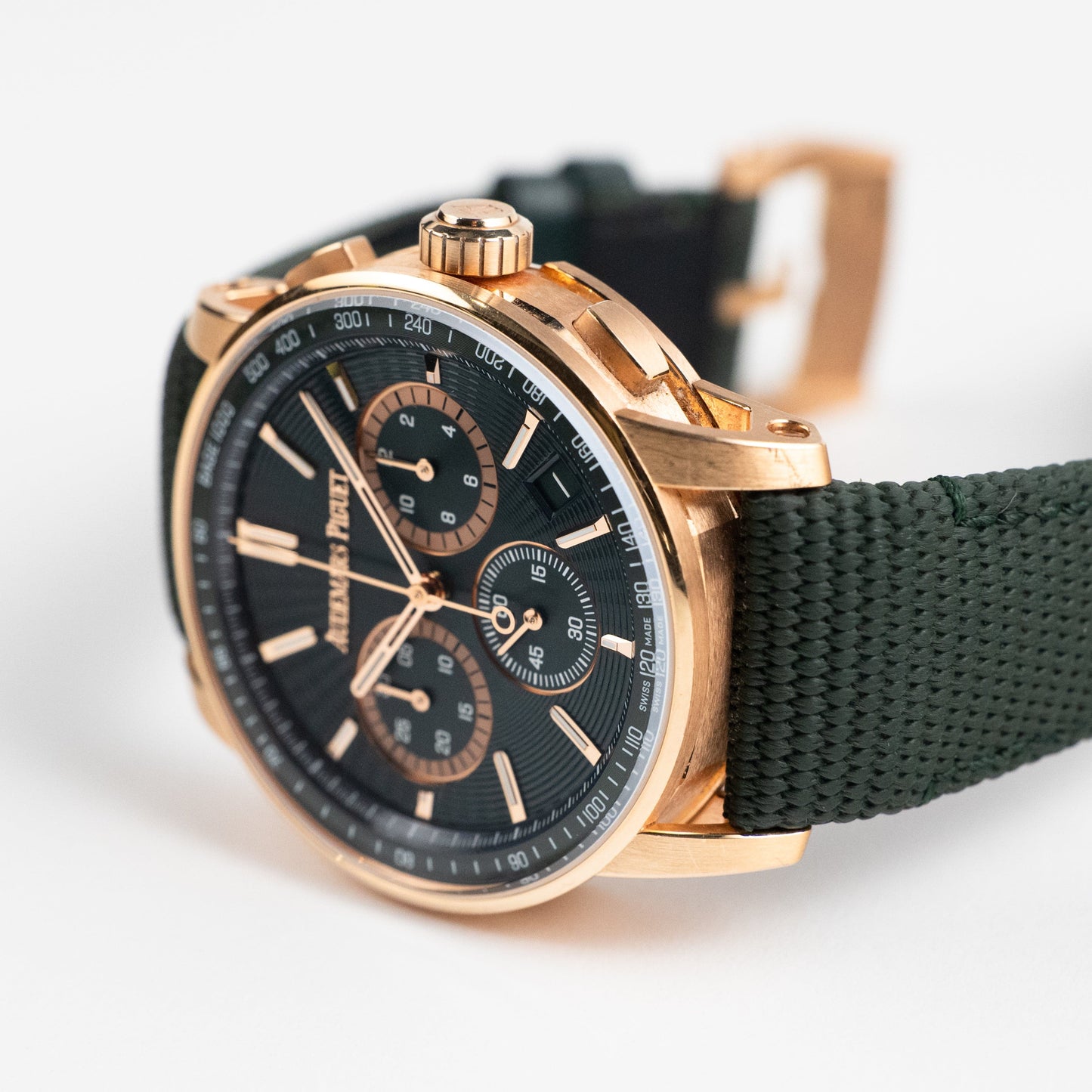 Audemars Piguet Code 11.59 26393OR.OO.A056KB.01 Chronograph Rose Gold Green Dial (2024)