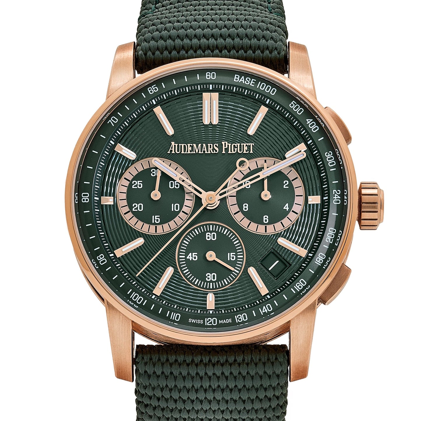 Audemars Piguet Code 11.59 26393OR.OO.A056KB.01 Chronograph Rose Gold Green Dial (2024)