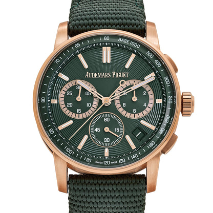 Audemars Piguet Code 11.59 26393OR.OO.A056KB.01 Chronograph Rose Gold Green Dial (2024)