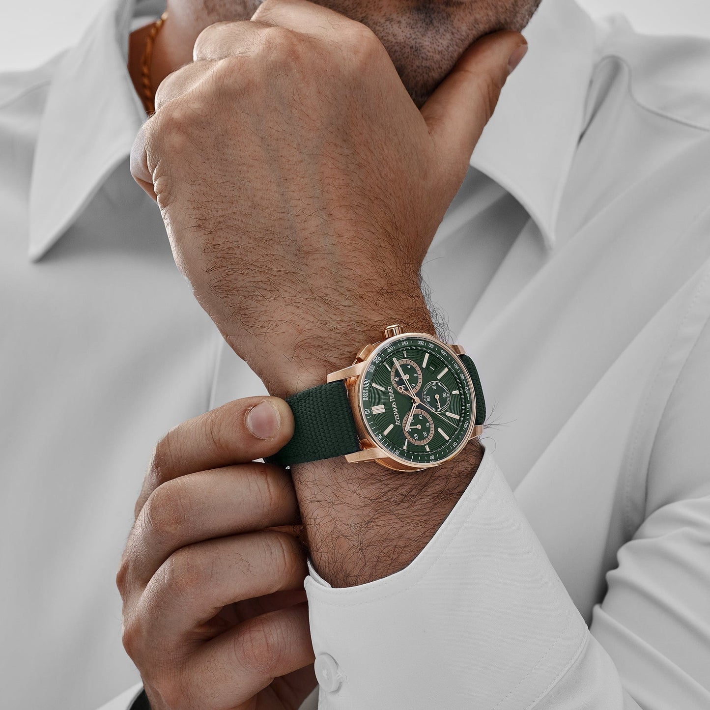 Audemars Piguet Code 11.59 26393OR.OO.A056KB.01 Chronograph Rose Gold Green Dial (2024)