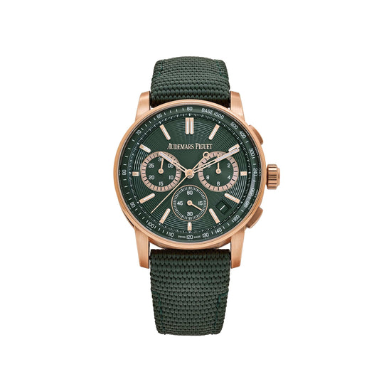 Audemars Piguet Code 11.59 26393OR.OO.A056KB.01 Chronograph Rose Gold Green Dial (2024)