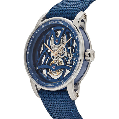 Audemars Piguet Code 11.59 Tourbillon Openworked 26600NB.OO.D346KB.01 White Gold Blue Ceramic Limited Edition of 50