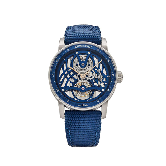 Audemars Piguet Code 11.59 Tourbillon Openworked 26600NB.OO.D346KB.01 White Gold Blue Ceramic Limited Edition of 50