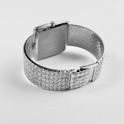 Audemars Piguet Jumbo Square White Gold Silver Diamond Dial