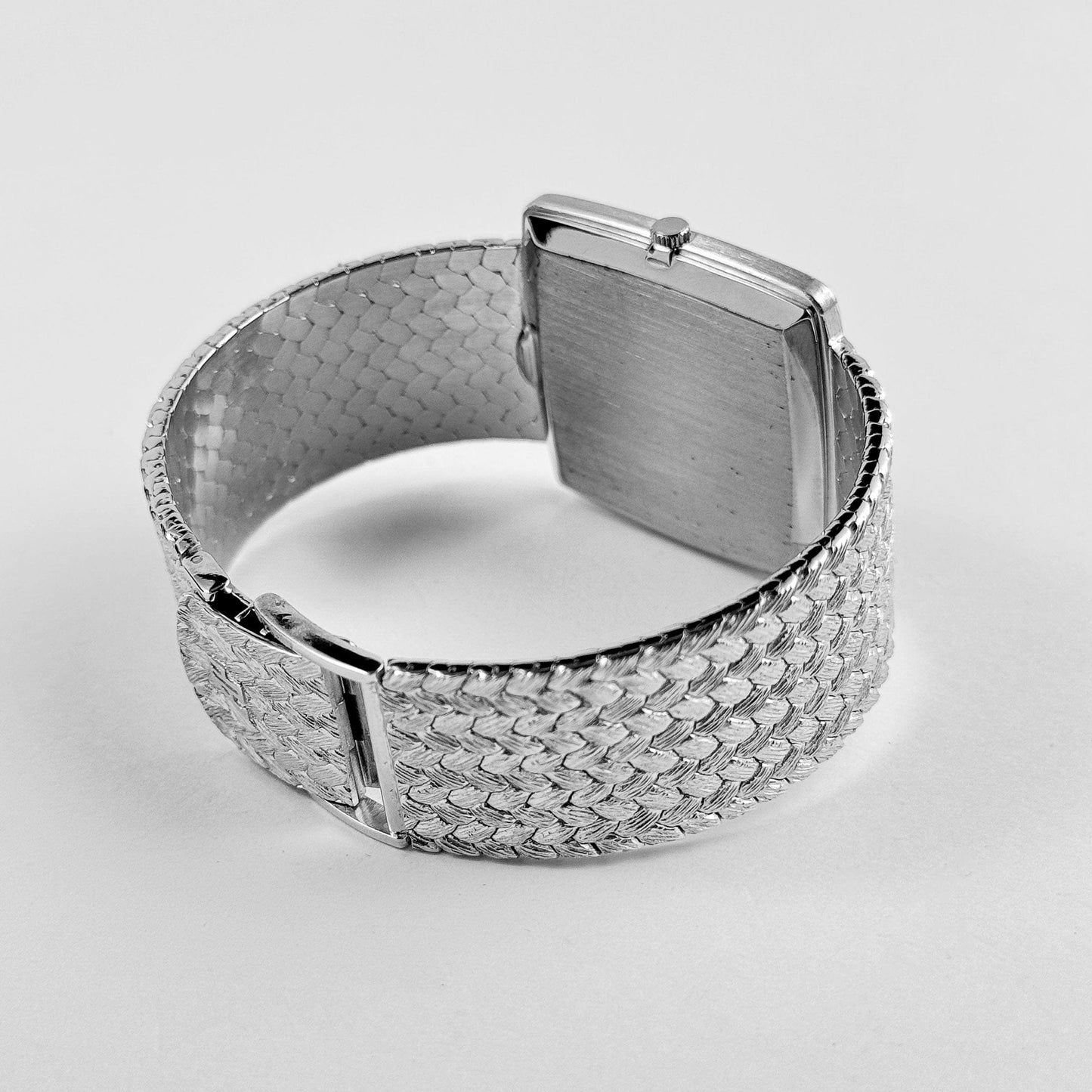 Audemars Piguet Jumbo Square White Gold Silver Diamond Dial