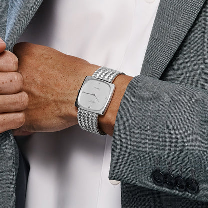 Audemars Piguet Jumbo Square White Gold Silver Diamond Dial