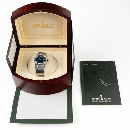Audemars Piguet Royal Oak 15088ST.ZZ.0789ST.01 'Ladies' Stainless Steel Blue Diamond Dial Diamond Bezel