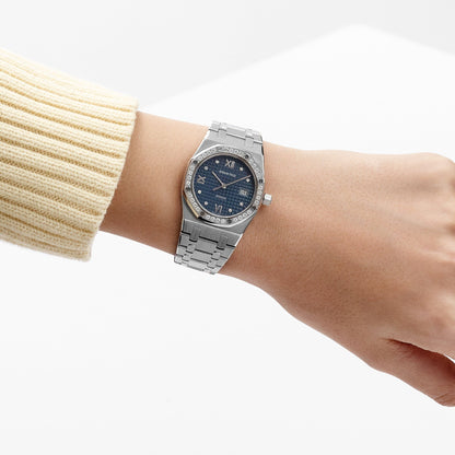 Audemars Piguet Royal Oak 15088ST.ZZ.0789ST.01 'Ladies' Stainless Steel Blue Diamond Dial Diamond Bezel