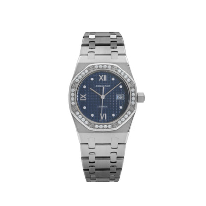 Audemars Piguet Royal Oak 15088ST.ZZ.0789ST.01 'Ladies' Stainless Steel Blue Diamond Dial Diamond Bezel