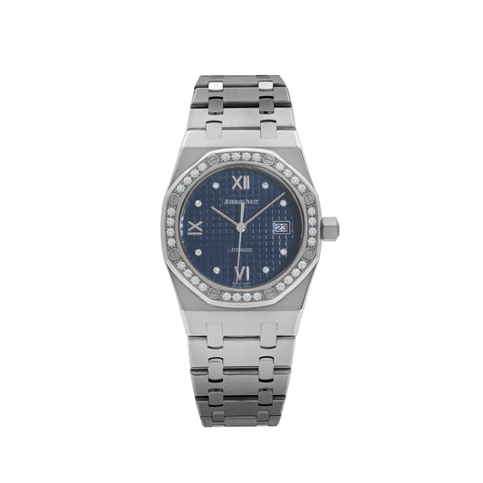 Audemars Piguet Royal Oak 15088ST.ZZ.0789ST.01 'Ladies' Stainless Steel Blue Diamond Dial Diamond Bezel