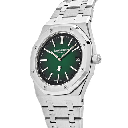 Audemars Piguet Royal Oak 15202PT.OO.1240PT.01 'Jumbo' Extra-Thin Platinum Green Dial
