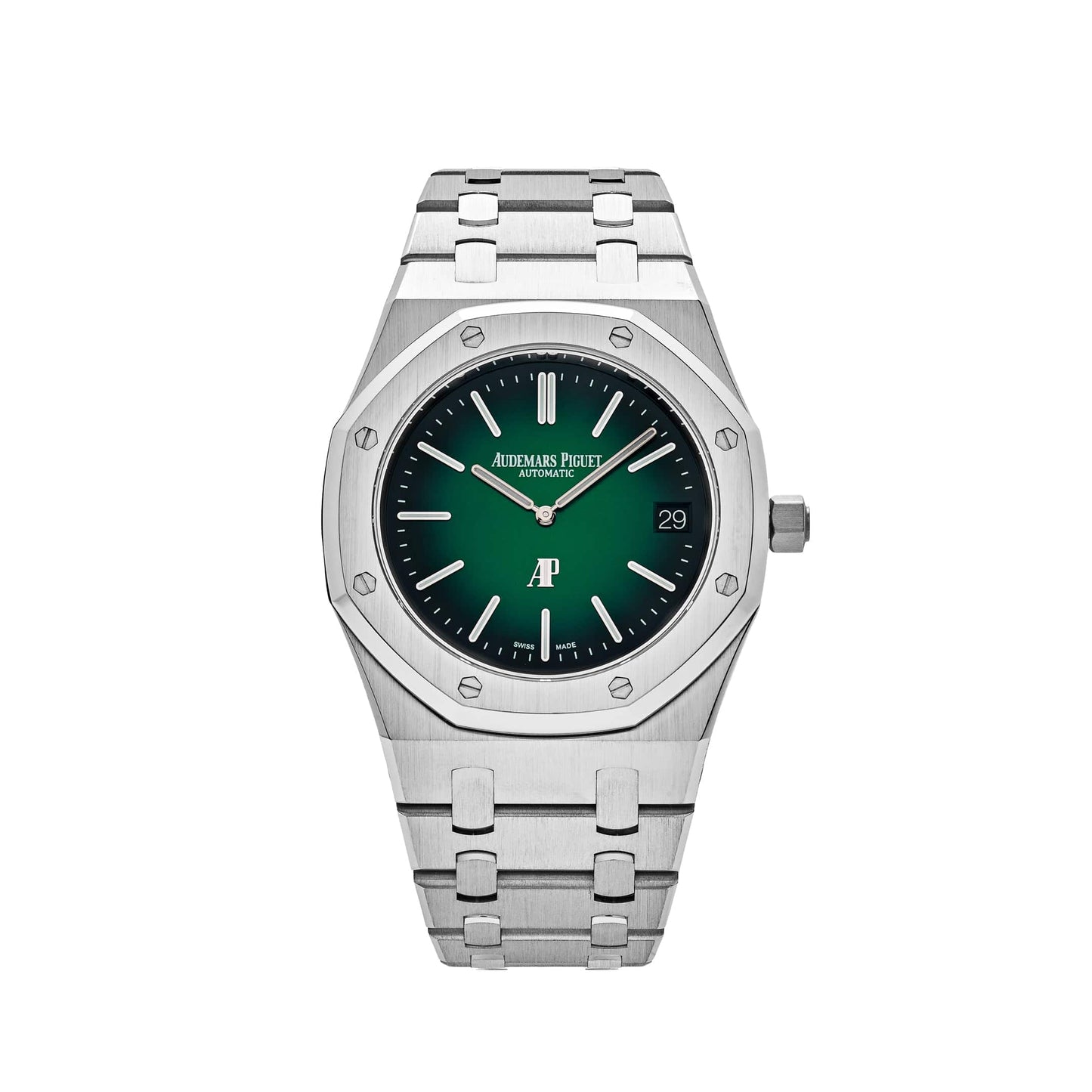 Audemars Piguet Royal Oak 15202PT.OO.1240PT.01 'Jumbo' Extra-Thin Platinum Green Dial