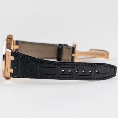 Audemars Piguet Royal Oak 15400OR.OO.D002CR.01 Rose Gold Black Dial (2017)