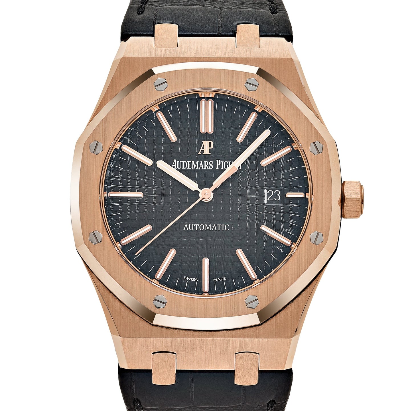 Audemars Piguet Royal Oak 15400OR.OO.D002CR.01 Rose Gold Black Dial (2017)