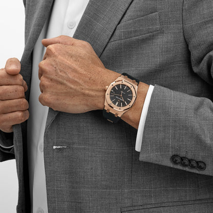 Audemars Piguet Royal Oak 15400OR.OO.D002CR.01 Rose Gold Black Dial (2017)