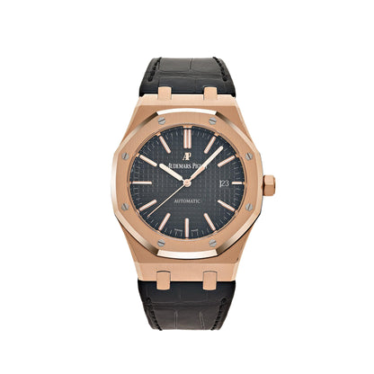 Audemars Piguet Royal Oak 15400OR.OO.D002CR.01 Rose Gold Black Dial (2017)