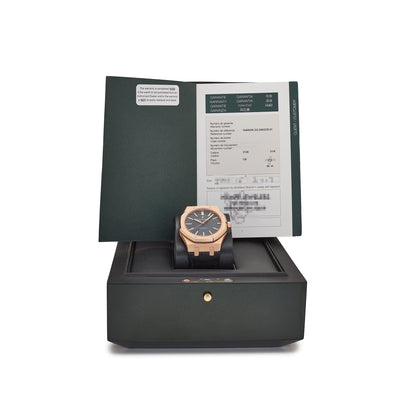 Audemars Piguet Royal Oak 15400OR.OO.D002CR.01 Rose Gold Black Dial (2017)