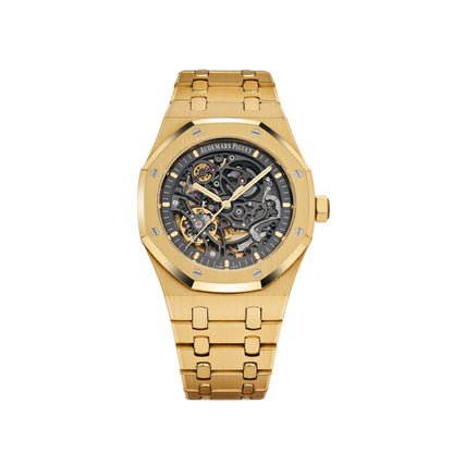 Audemars Piguet Royal Oak 15407BA.OO.1220BA.01 Double Balance Wheel Yellow Gold Openworked Dial