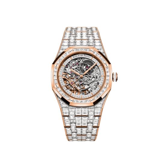 Audemars Piguet Royal Oak 15417OR.ZZ.1267OR.01.A Double Balance Wheel Openworked Baguette Bezel