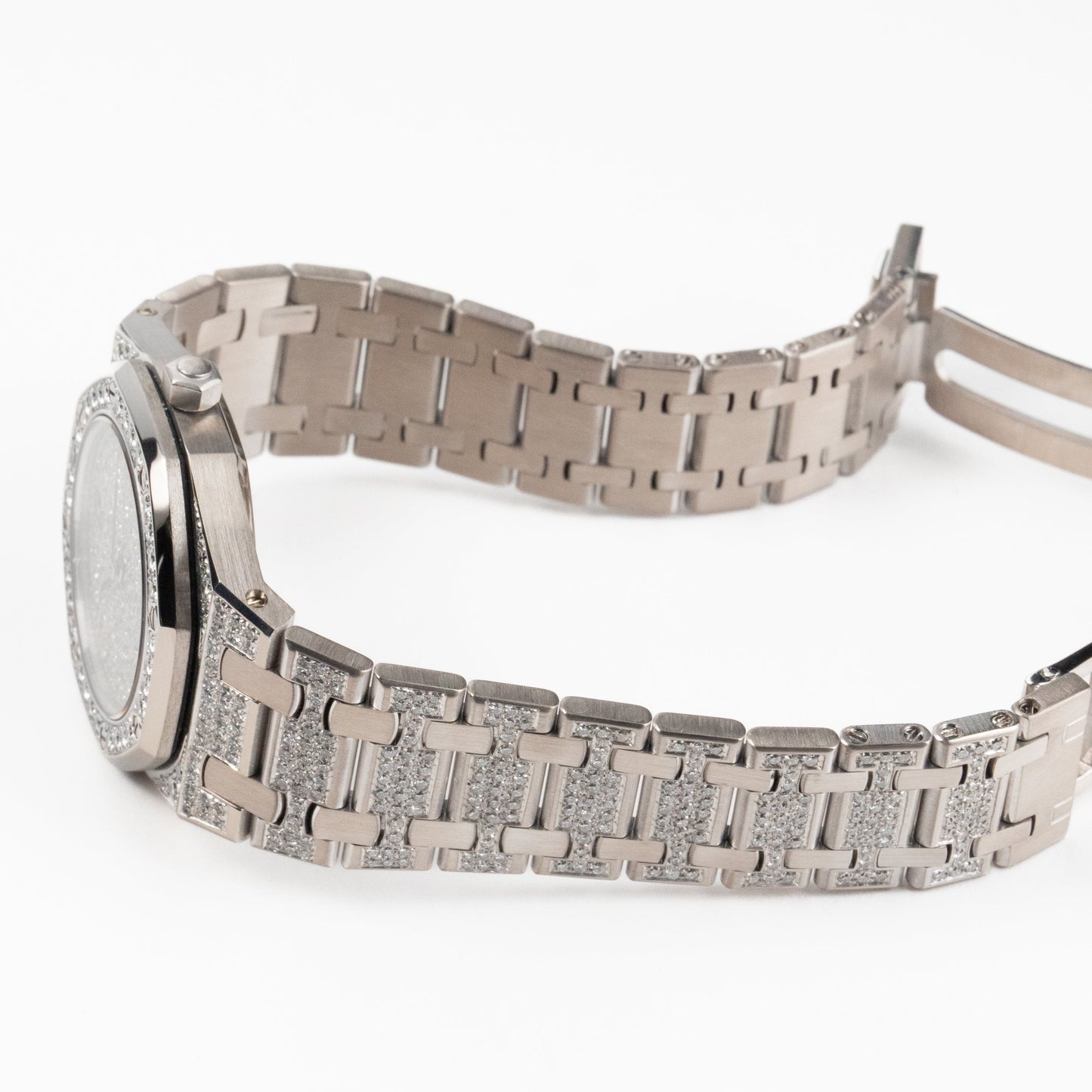 Audemars Piguet Royal Oak 14587BC 'Ladies' White Gold Diamond Emerald Set Dial Quartz (1995)