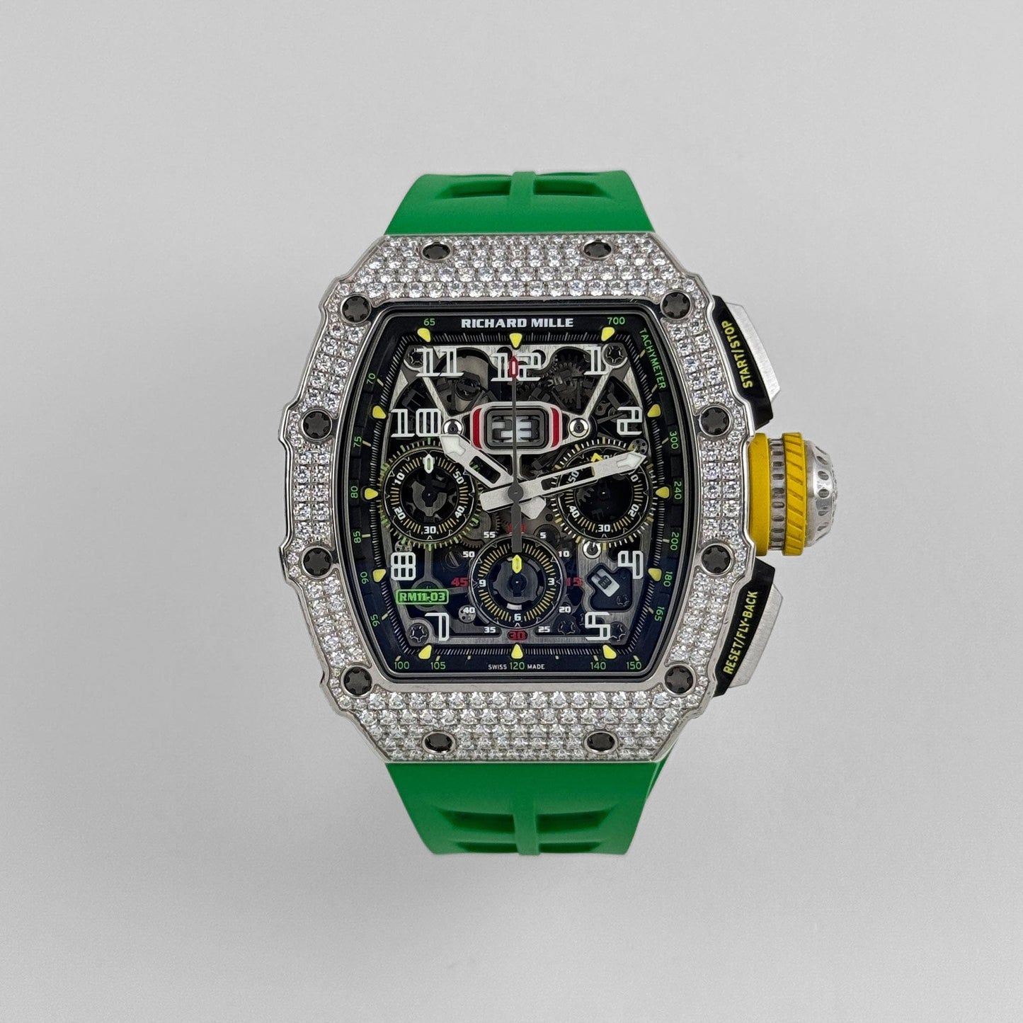 Richard Mille RM 11-03 Flyback Chronograph White Gold Diamond Bezel (2019)
