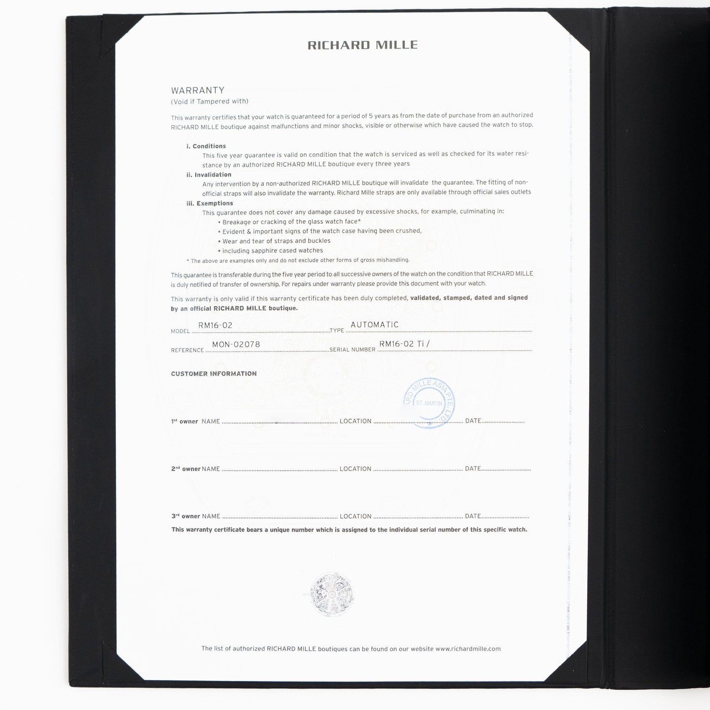 Richard Mille RM 16-02 'Extra Flat' Automatic Titanium (2025)